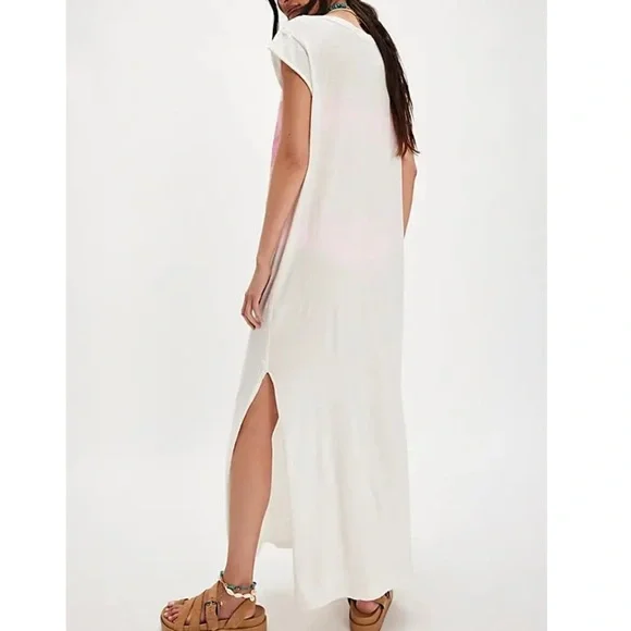 NWOT Free People Ragabond Hibiscus Maxi Tee Size Small - Picture 3 of 16